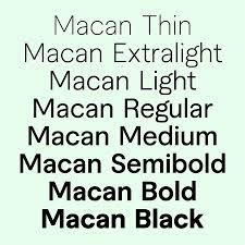 Beispiel einer Macan Regular-Schriftart